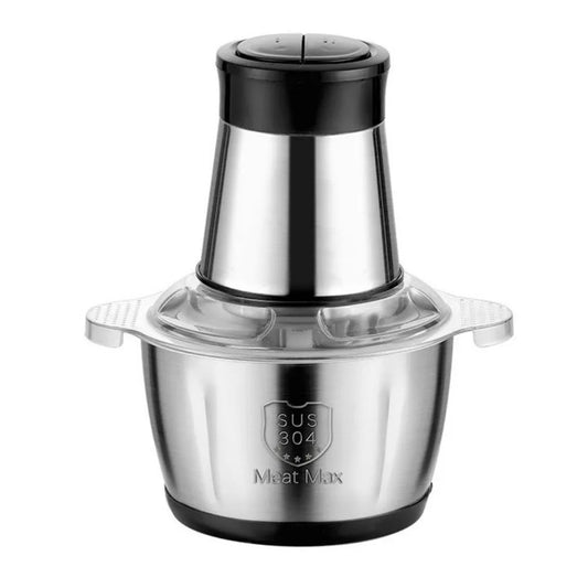2L Electric Meat Grinder Dual-Speed 250W Food Chopper Blender, Stainless Steel Vegetable Nut Bean Crusher Processor for Kitchen