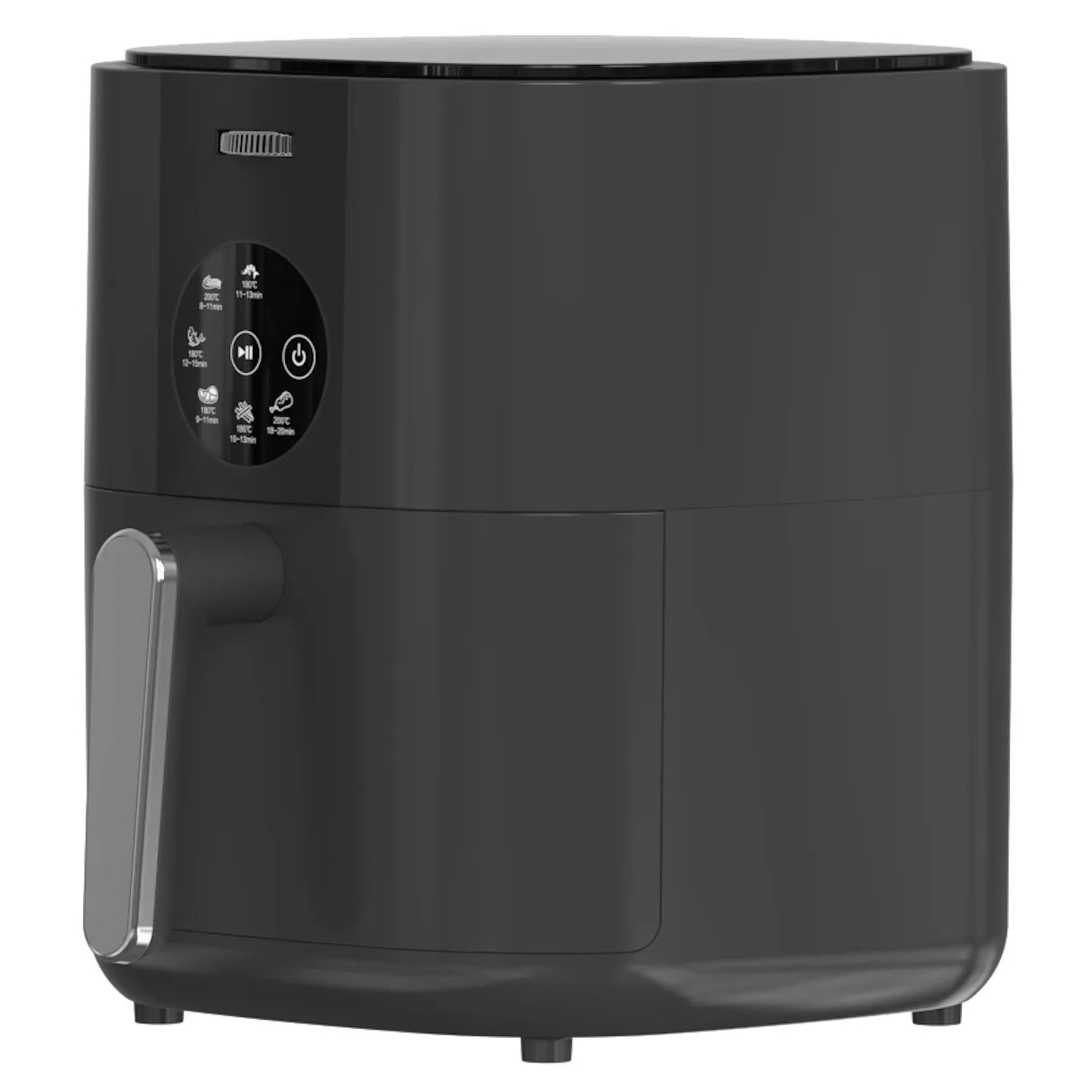 5.5l 1350w air fryer with touch screen 6 programs 80-200 black