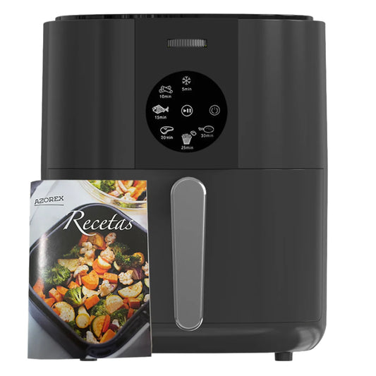 5.5l 1350w air fryer with touch screen 6 programs 80-200 black